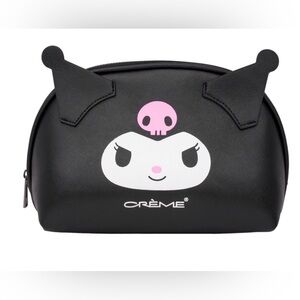 Crème Black Cosmetic Bag with Playful Skull Design